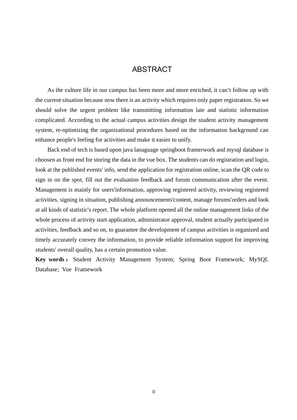 26年WH计算机本科 保定理工学院学生活动管理系统设计与实现3.62-AI1.91(21863字).docx_第2页
