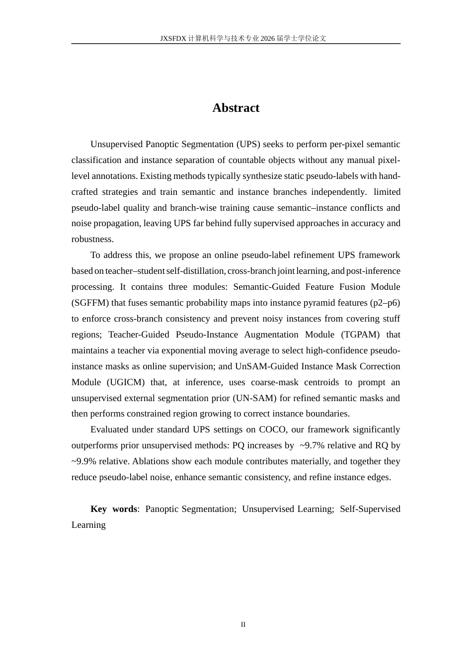 26年WH计算机科学与技术 基于自适应伪标签细化的无监督全景分割3.65-AI11.46-约35694字符.docx_第2页