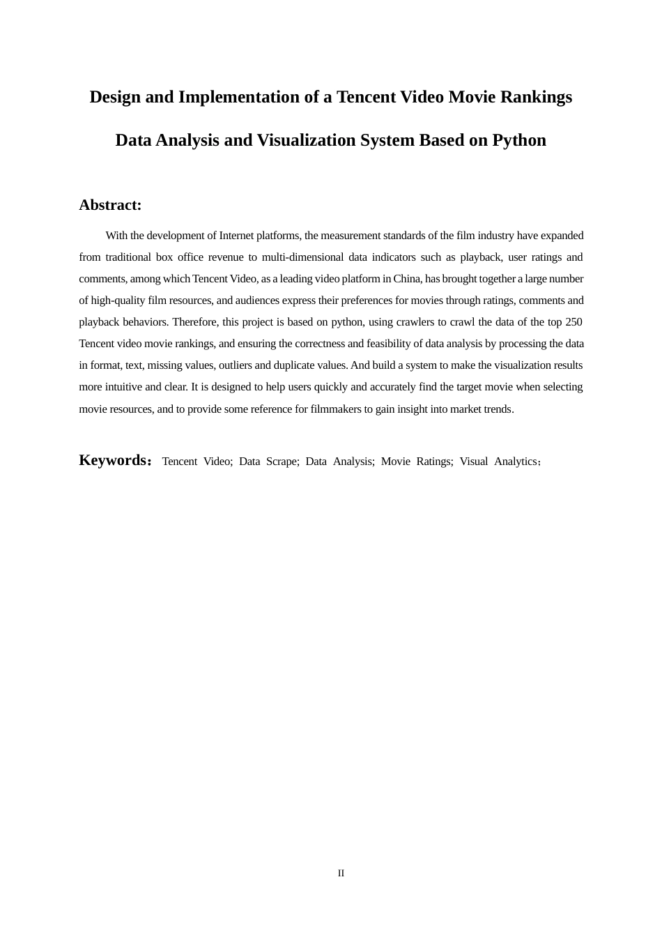 26年WH数据科学与大数据技术 基于Python的腾讯视频电影排行榜数据分析与可视化系统的设计与实现8.7-AI10.53-约14820字符(15755字).docx_第4页