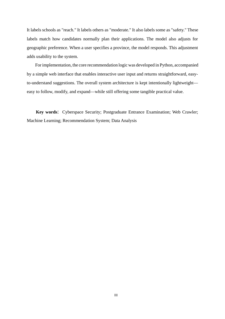 26年WH信息安全 基于机器学习技术的考研院校分析及推荐系统的研究1.51-AI8.12-约14199字符.docx_第3页