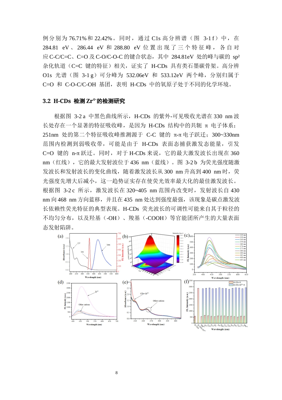 26年WH化学工程与工艺本科 基于生物质材料制备新型荧光碳点用于检测Zr4及其应用18.11-AI1.21-约10725字符(7034字).docx_第8页