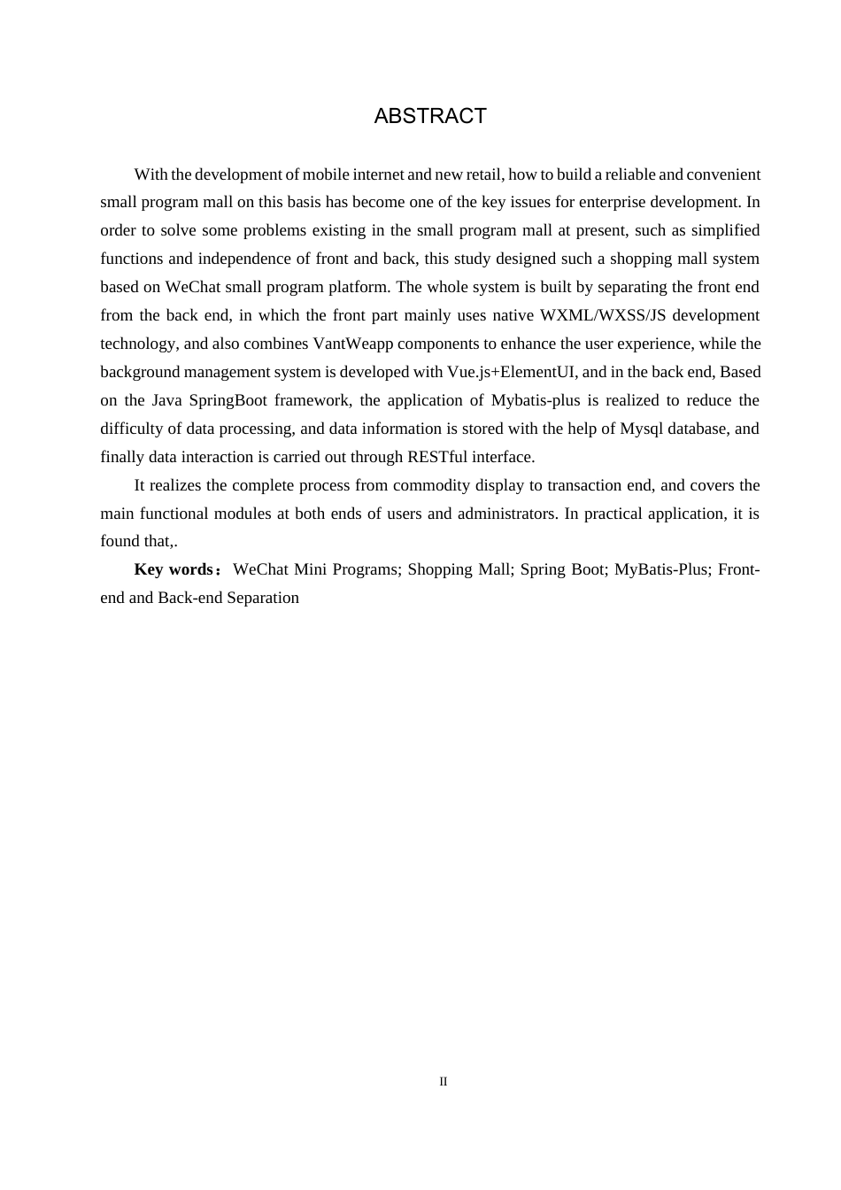26年WH计算机科学与技术 基于微信小程序的购物商城系统的设计与实现7.08-AI32.44(20173字).docx_第2页