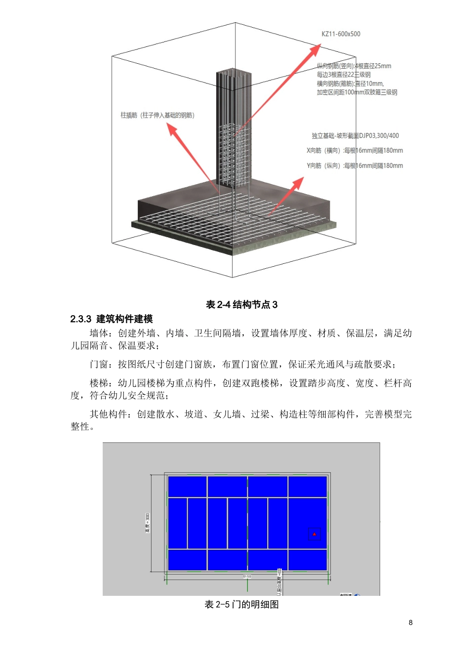26年WH工程管理 施工Bim建模与应用--以某县第二幼儿园项目为例3.77-AI18.01-约8973字符(7945字).docx_第6页