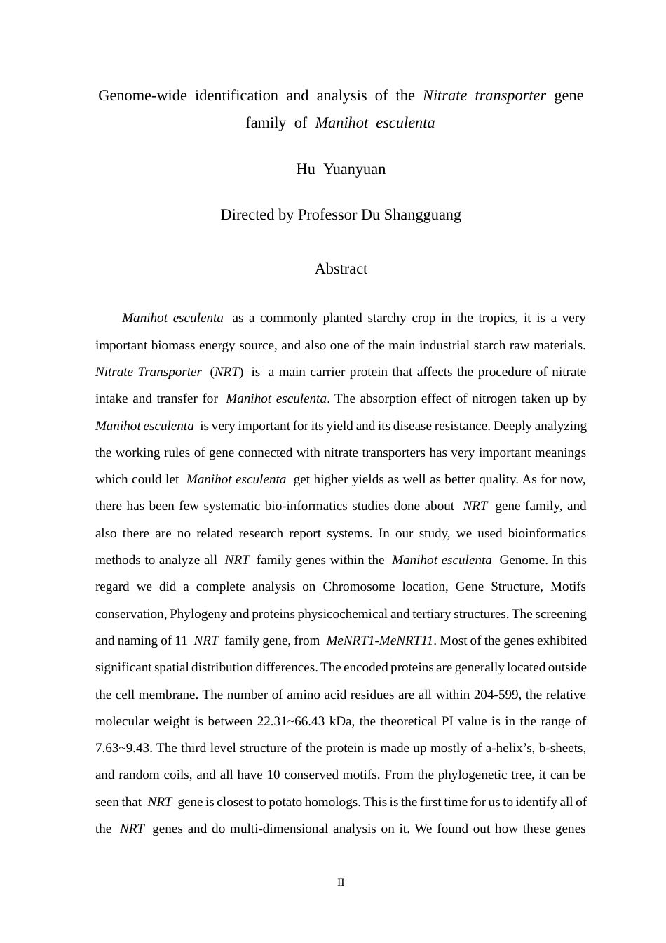 26年WH生物科学 木薯NRT基因家族的全基因组鉴定与系统分析9.88-AI0.0-约17050字符.docx_第2页