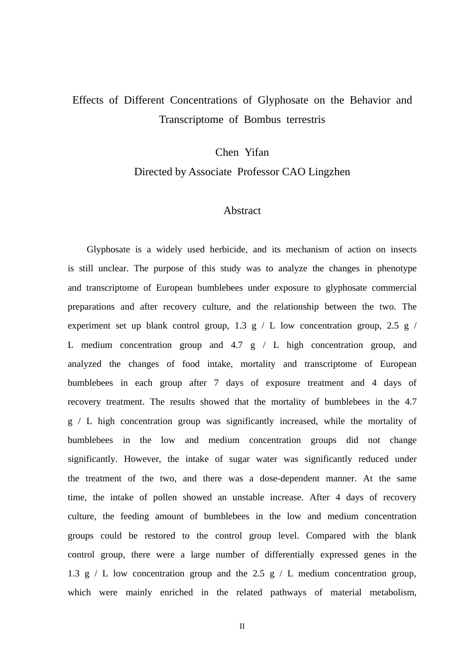 26年WH生物科学 不同浓度草甘膦对欧洲地熊蜂的行为和转录组的影响9.76-AI3.49-约39497字符.doc_第2页