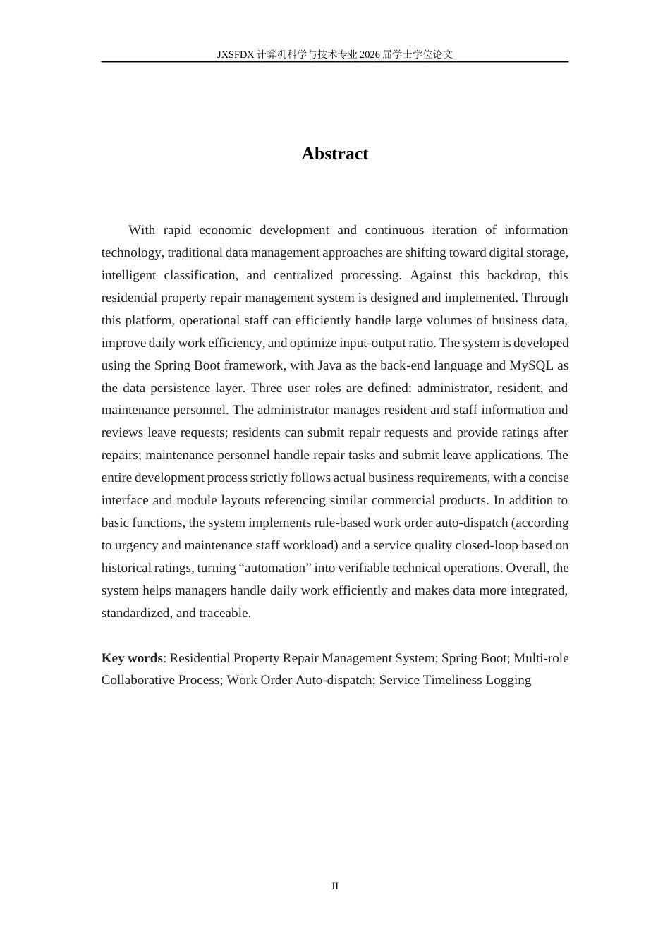 26年WH计算机科学与技术 小区物业报修管理系统的设计与开发18.1-AI28.2-约20135字符.docx_第2页