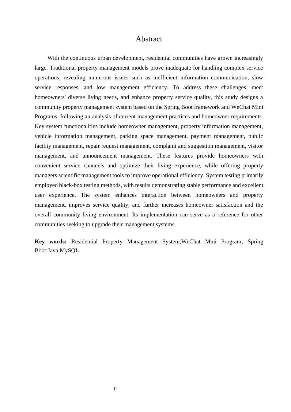 26年WH计算机科学与技术 基于SpringBoot的小区物业管理系统的设计与实现17.47-AI29.26(17826字).docx_第2页