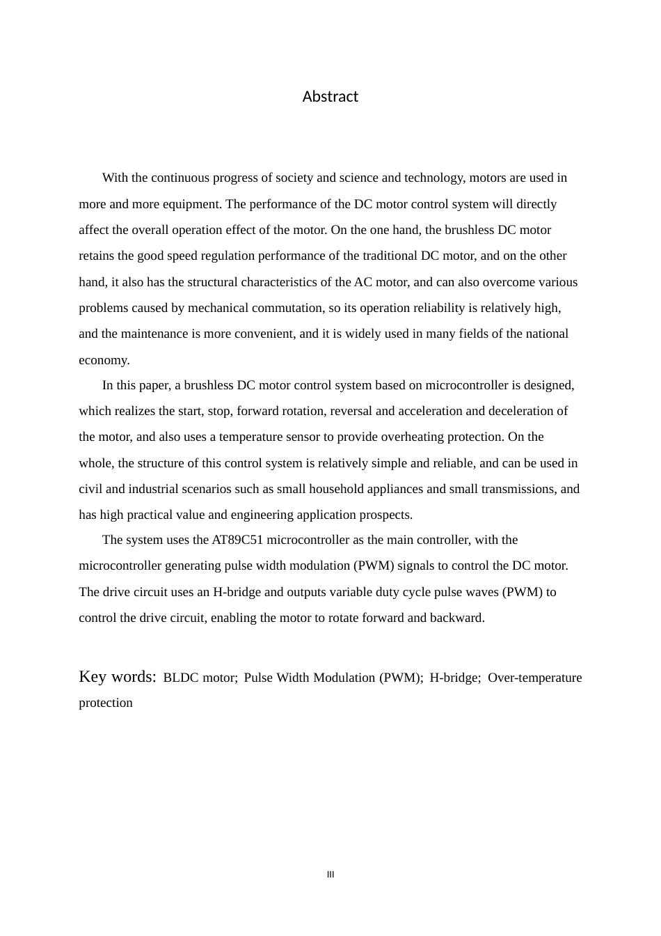 26年WH电气工程及其自动化 基于单片机实现的无刷直流电机 (BLDC) 方波控制系统设计8.3-AI6.66-约11221字符.docx_第3页