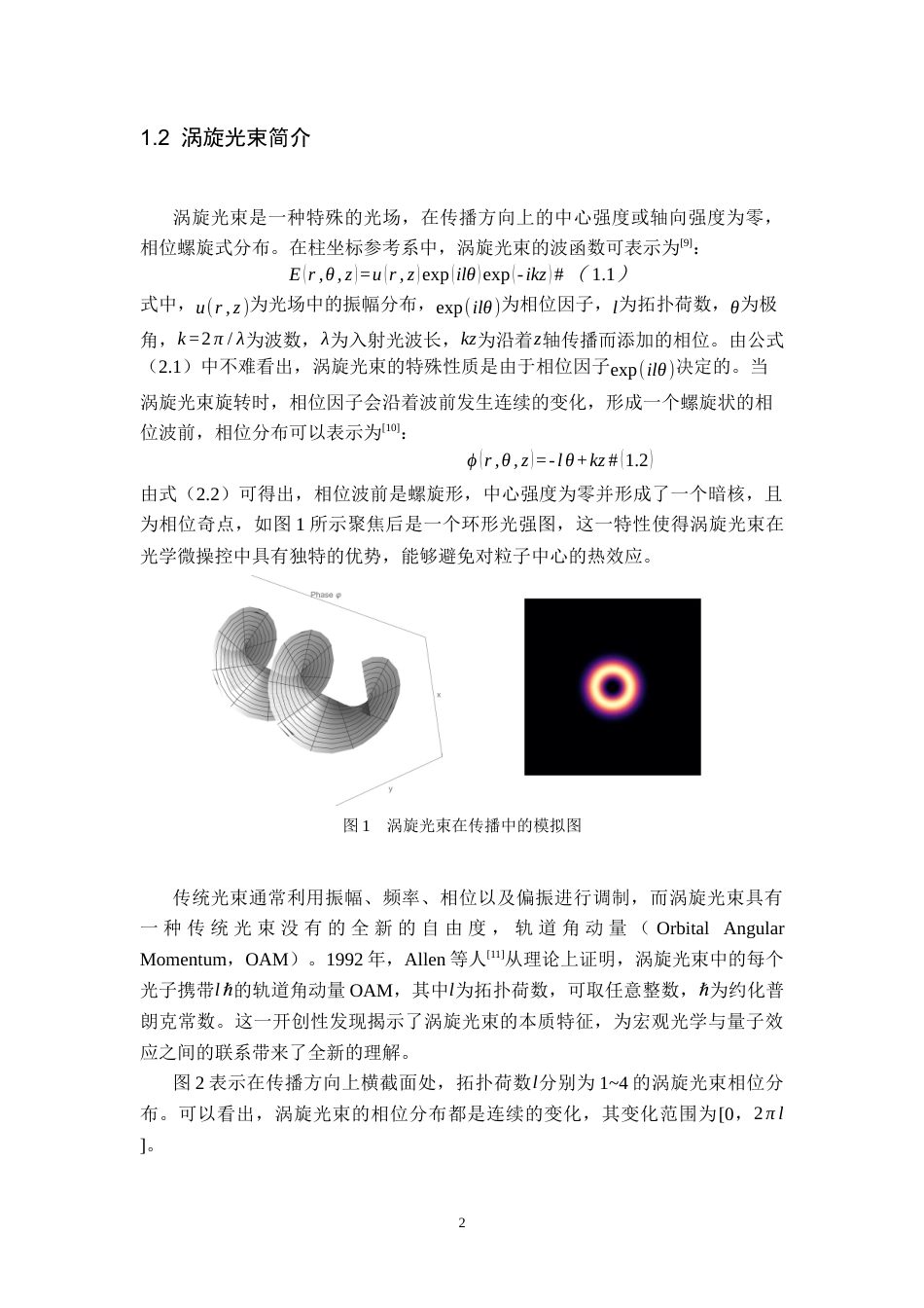 26年WH物理学(应用型) 叉形光栅产生涡旋光束的数值模拟与衍射特性分析11.91-AI15.03-约16558字符.docx_第5页