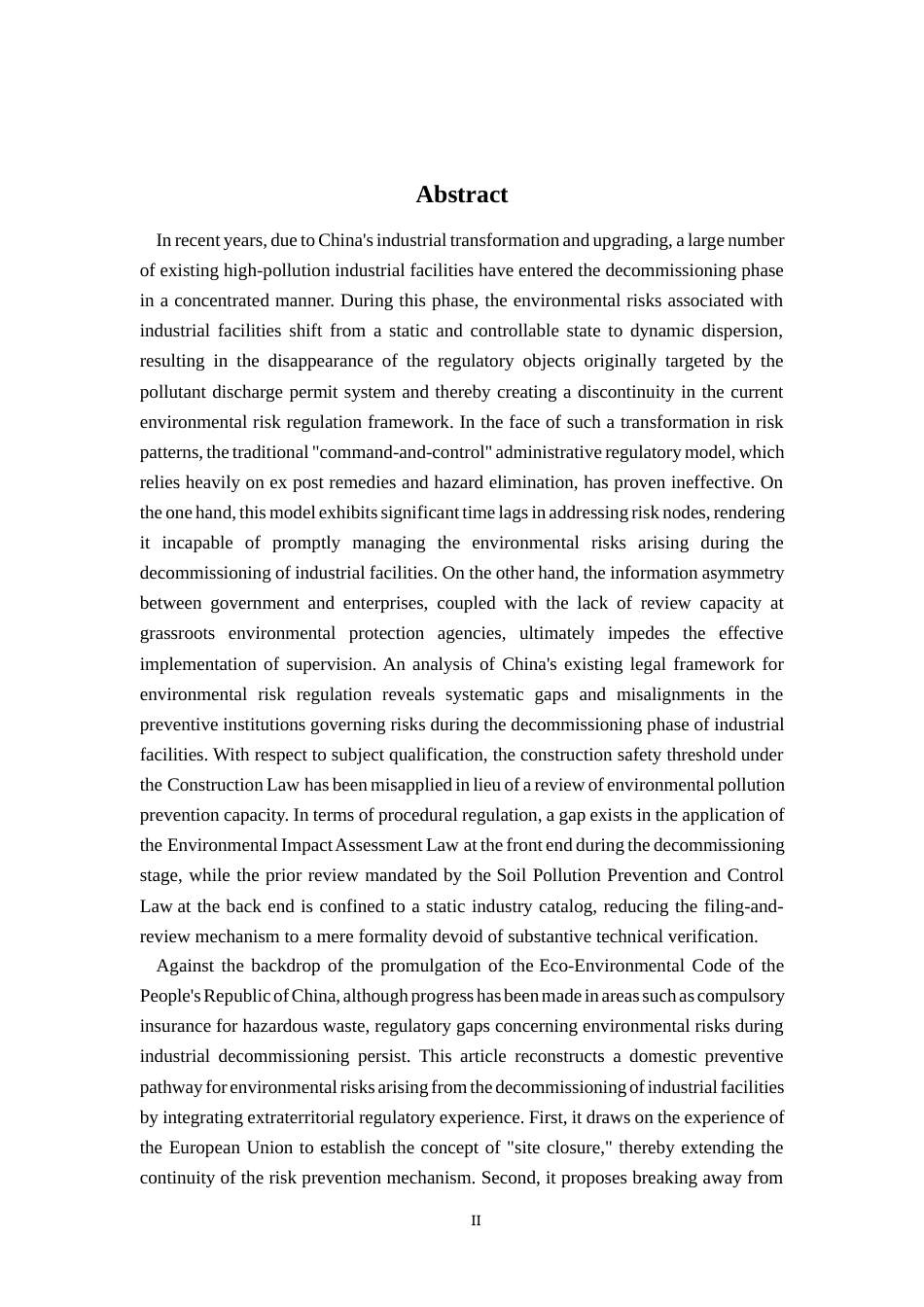 26年WH法学 工业设施退役期环境风险预防性规制研究 ——以湖南耒水铊泄露事件为例7.56-AI13.14-约20967字符.docx_第4页
