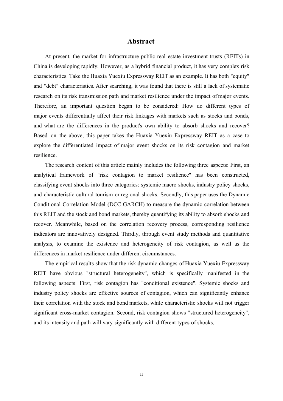 26年WH金融工程 《重大事件冲击下基础设施REITs的风险传染与韧性研究——以华夏越秀高速REIT为例》7.02-AI9.96-约17841字符.pdf_第2页