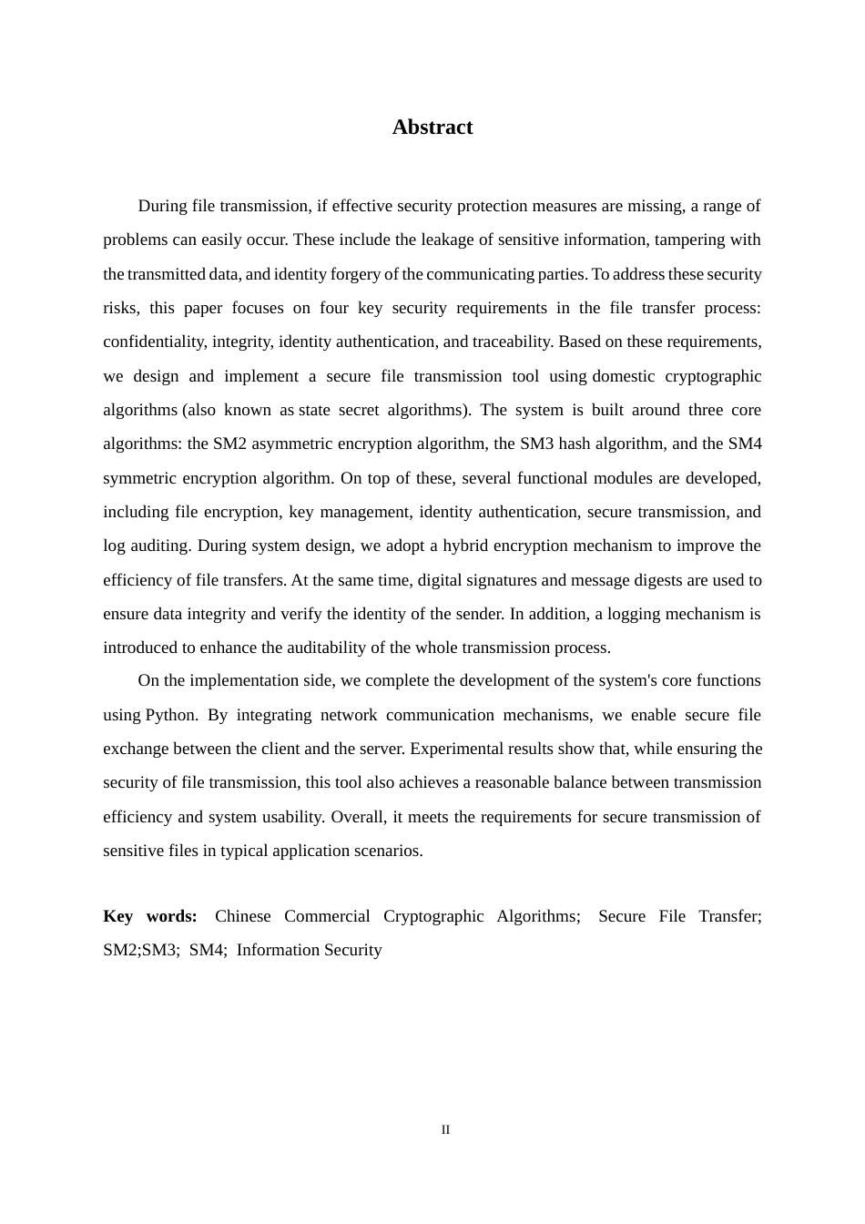 26年WH信息安全 基于国密算法的文件安全传输工具设计与实现4.71-AI11.32-约18611字符.docx_第2页