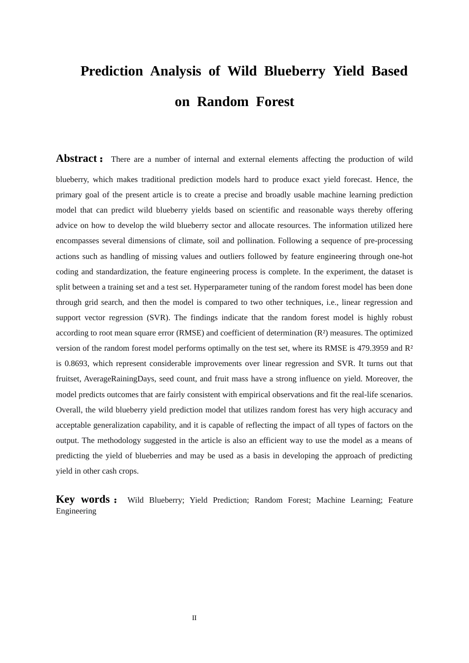 26年WH数据科学与大数据技术 基于随机森林的野生蓝莓产量分析预测9.26-AI10.46-约16689字符(15327字).docx_第4页