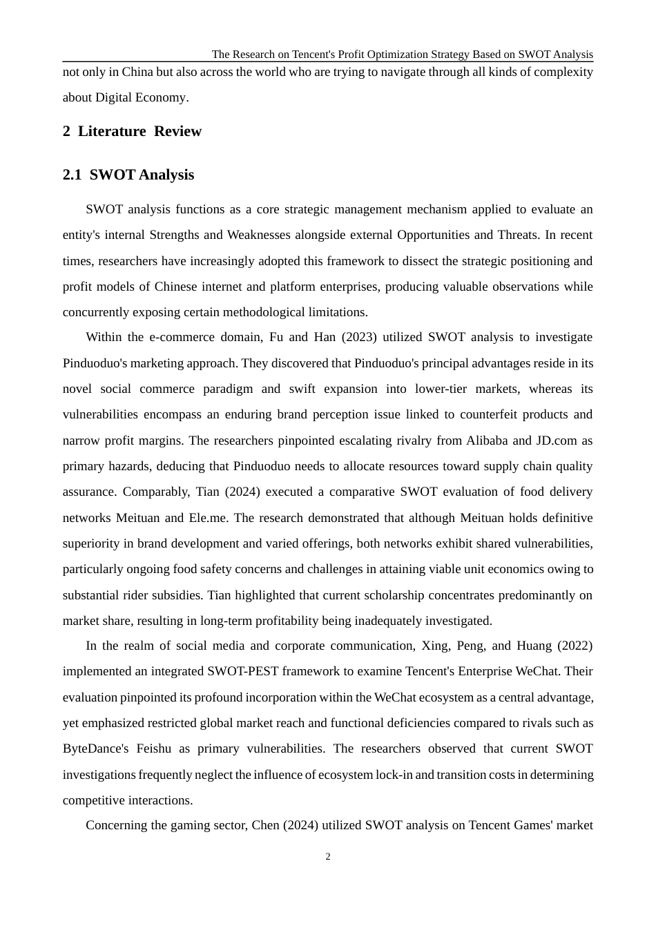 26年WH商务英语会计 基于SWO T分析的腾讯利润优化策略研究1.27- A I9.5_1-约41449字符.docx_第6页