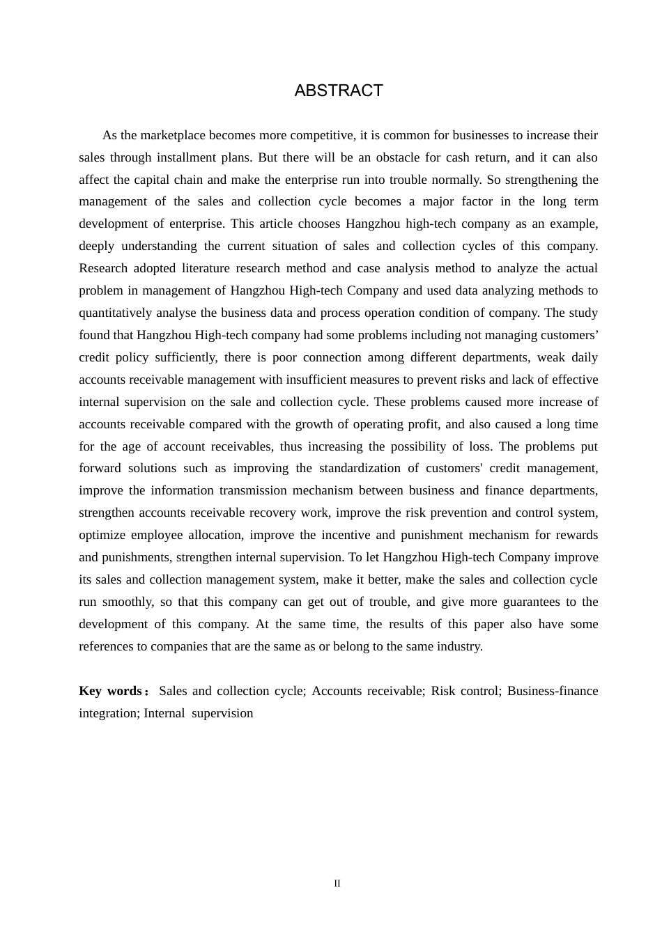 26年WH会计学本科 杭州高新股份公司销售与收款管理问题研究12.96-AI0.0(17010字).docx_第2页