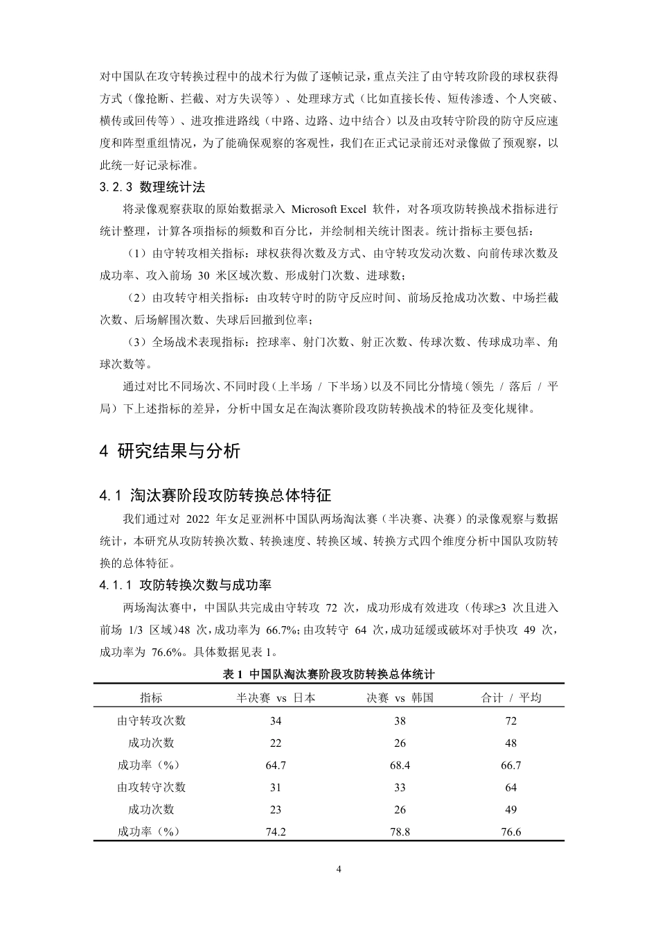26年WH运动训练 2022年女足亚洲杯中国队淘汰赛阶段攻防转换战术特征分析6.95-AI18.18-约11808字符.pdf_第8页