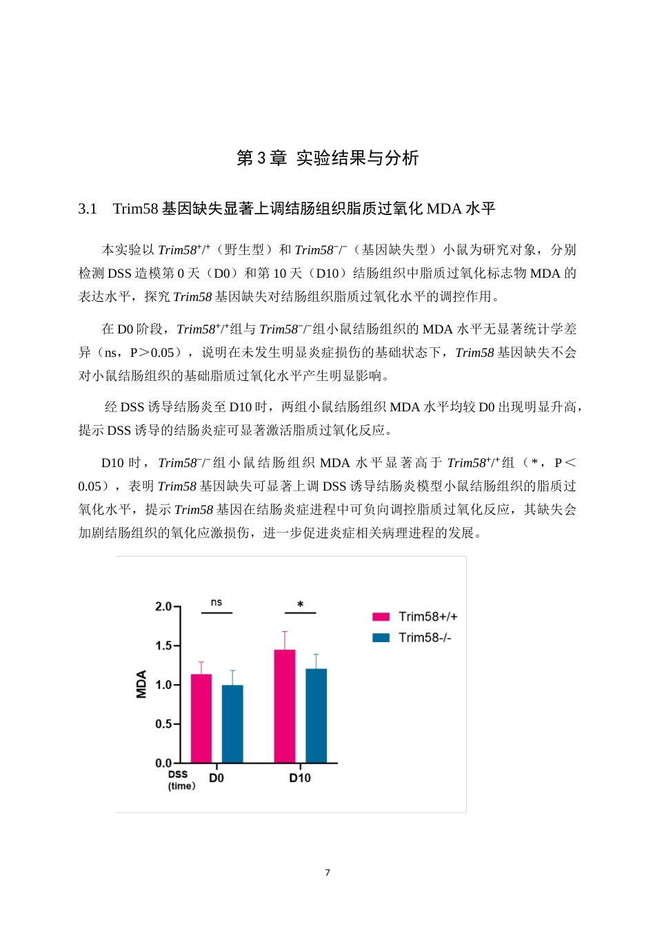 26年WH生物科学本科 DSS诱导小鼠溃疡性结肠炎中Trim58与脂质过氧化水平研究18.55-AI29.95-约10786字符.doc_第10页