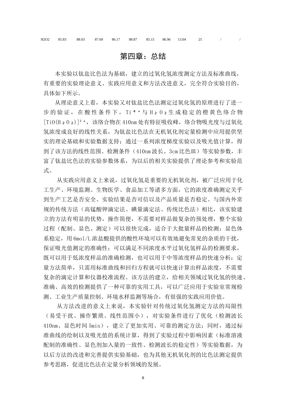 26年WH化学本科 基于钛离子显色反应的紫外分光光度法检测微量H₂O₂16.09-AI19.6-约7568字符.doc_第10页
