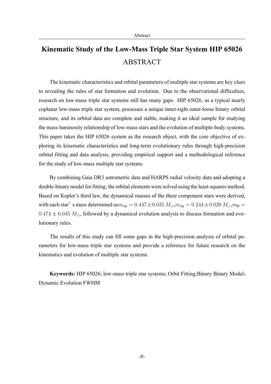 26年WH天文学 小质量三星系统HIP 65026 运动学研究0.95-AI42.09-约11488字符.pdf_第2页