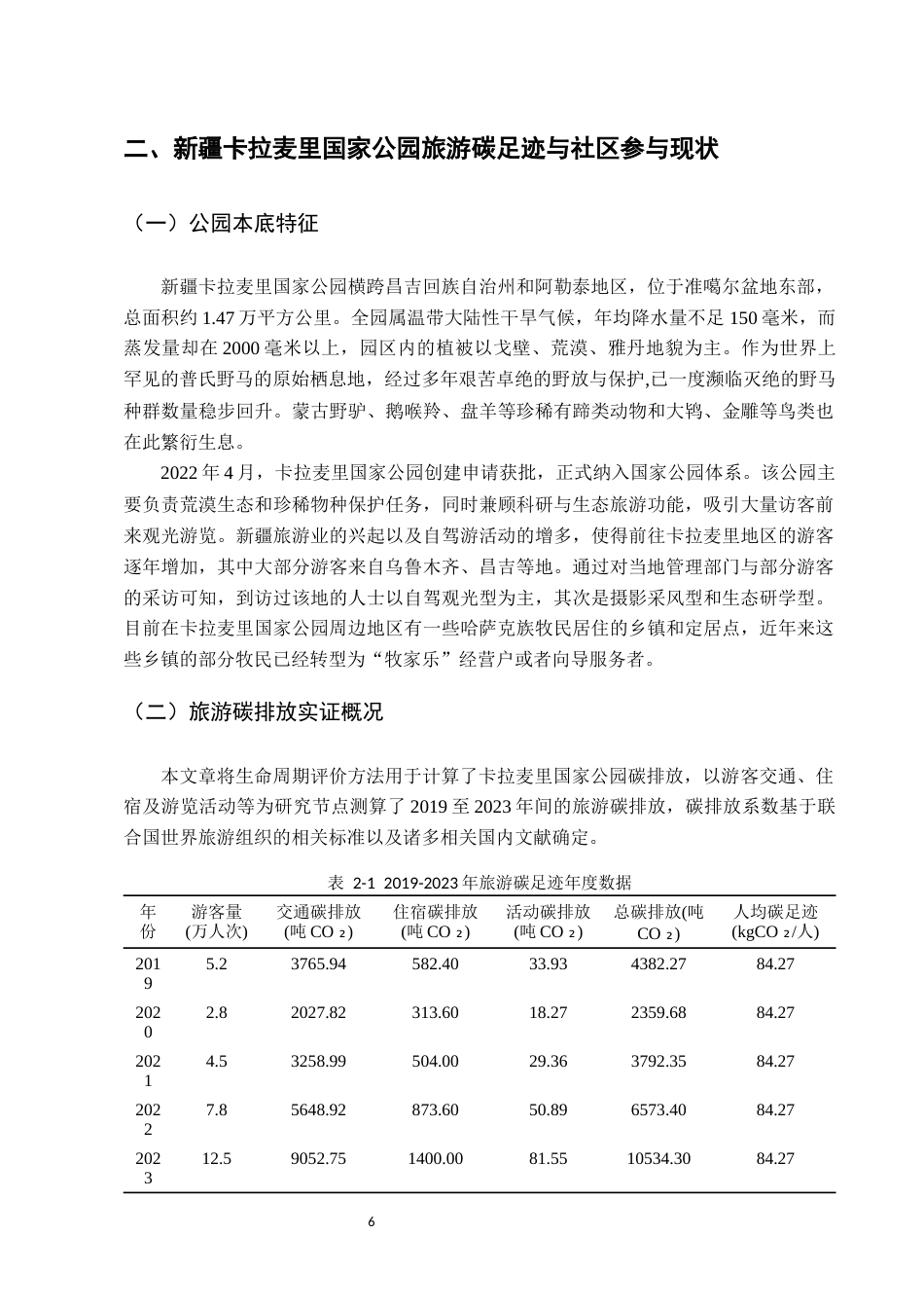 26年WH地理科学 社区参与视角下国家公园旅游碳足迹补偿机制研究——以新疆卡拉麦里为例2.74-AI28.48-约13042字符.docx_第9页