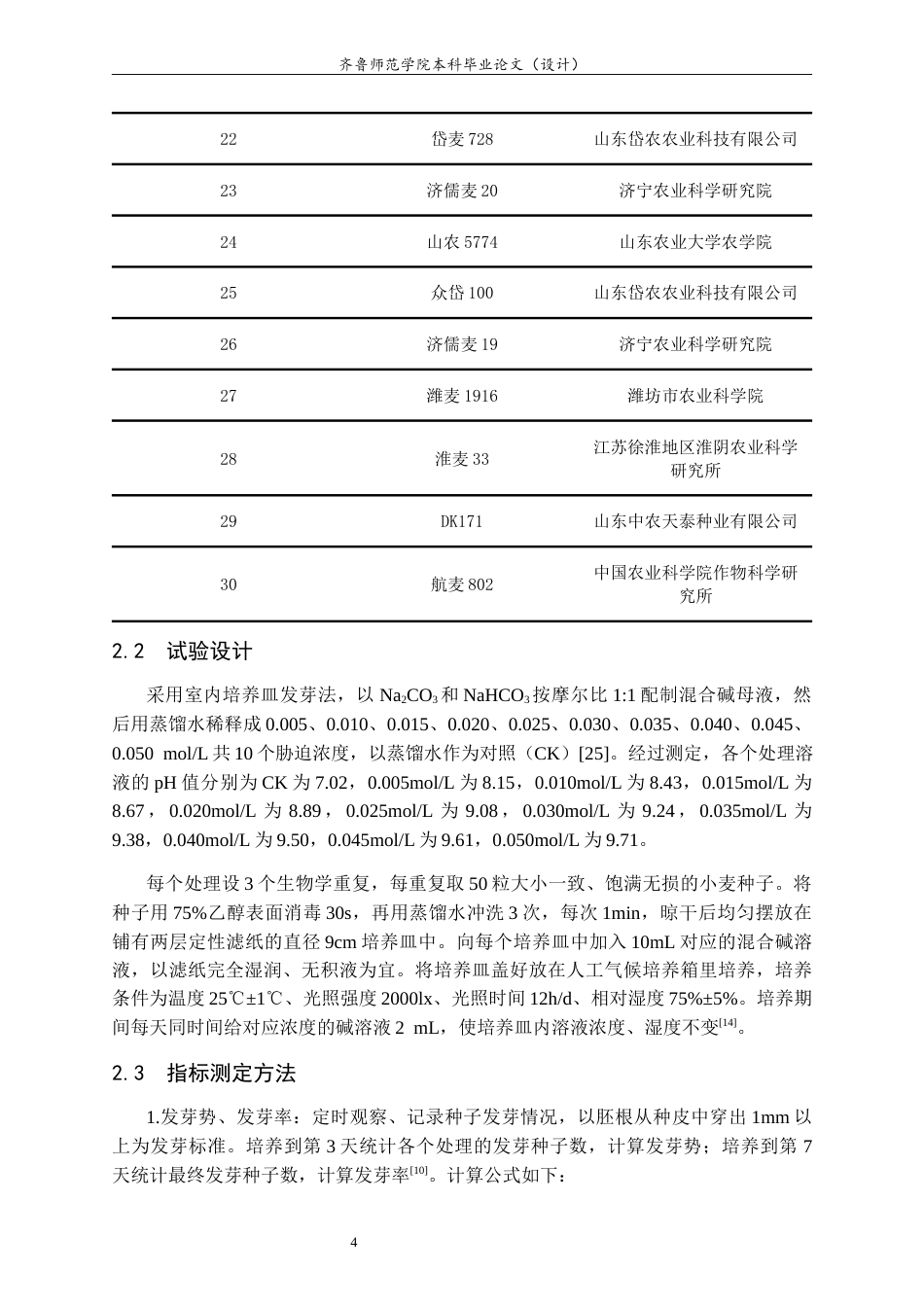26年WH生物科学本科 不同小麦种质资源芽期耐碱性初步鉴定与评价14.07-AI14.83-约12960字符(12039字).docx_第8页