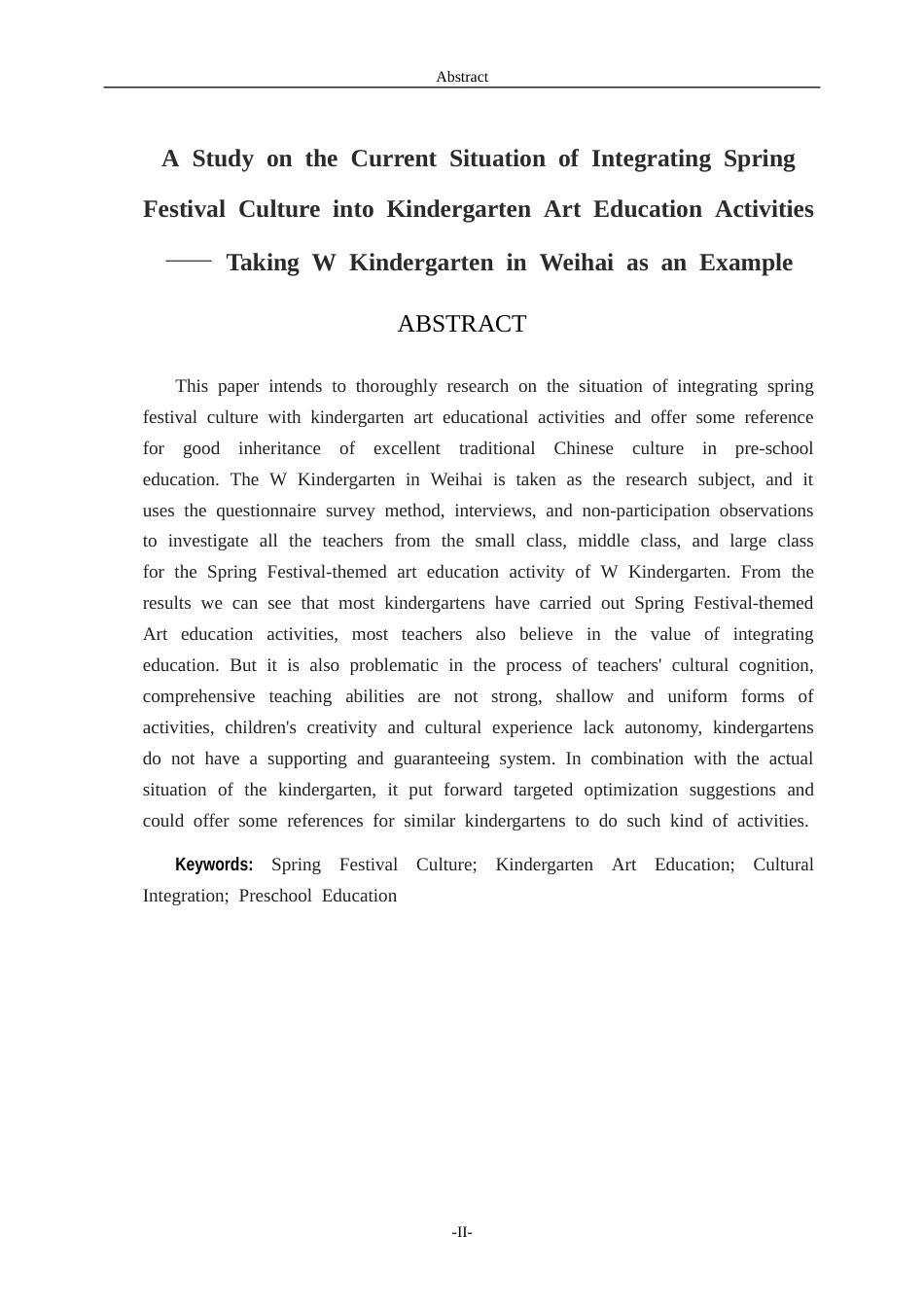 26年WH学前教育 春节文化融入幼儿园美术教育活动的现状研究——以威海W幼儿园为例2.51-AI20.84-约17598字符(20097字).docx_第3页