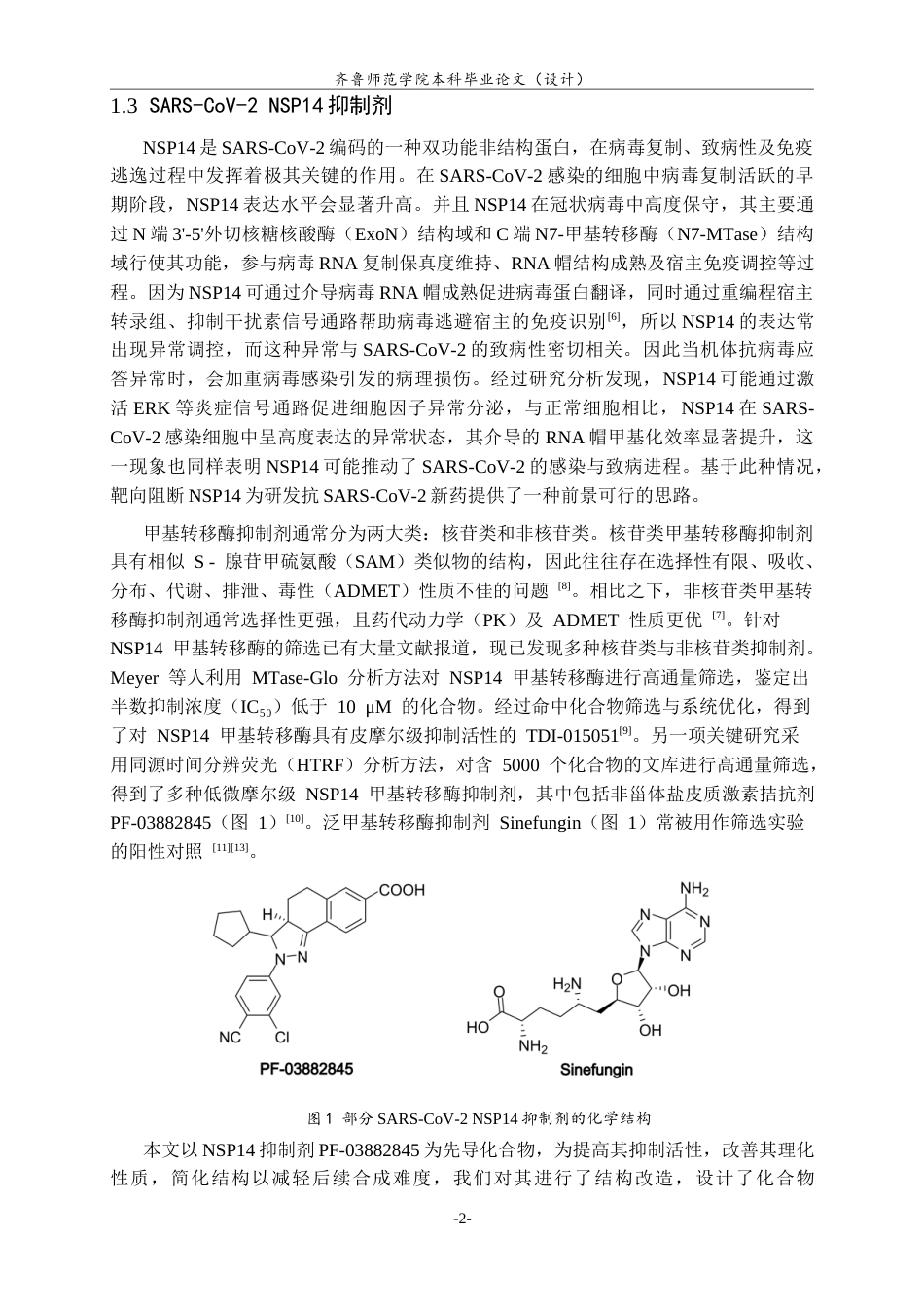 26年WH制药工程 新型SARS-CoV‑2 NSP14抑制剂的设计及合成25.69-AI0.0-约8653字符(6112字).docx_第5页