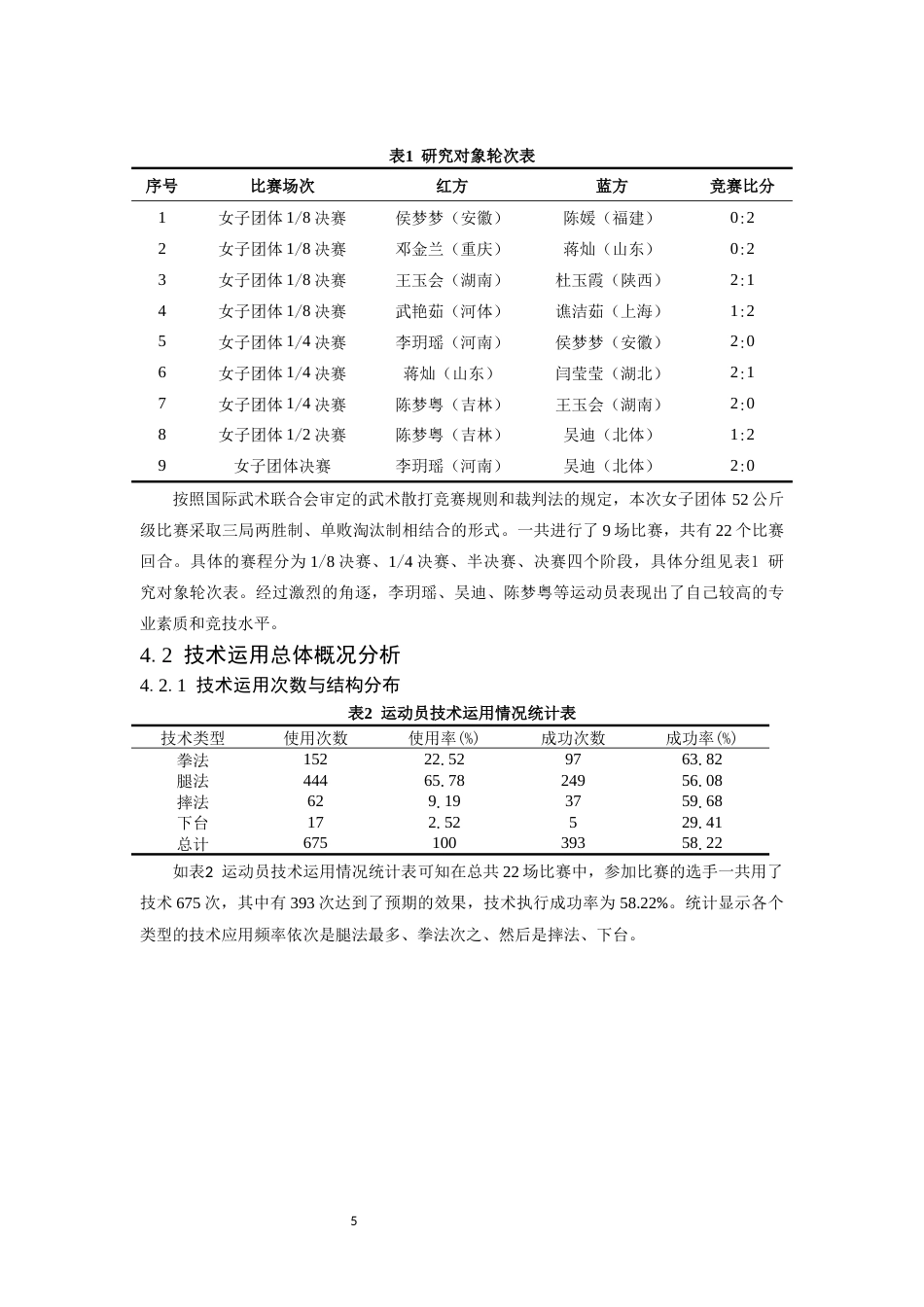 26年WH武术与民族传统体育 女子52公斤级散打运动员核心技术运用规律与实战表现分析——以第十五届全运会女子团体武术散打比赛为例-AI-约13734字符.docx_第9页