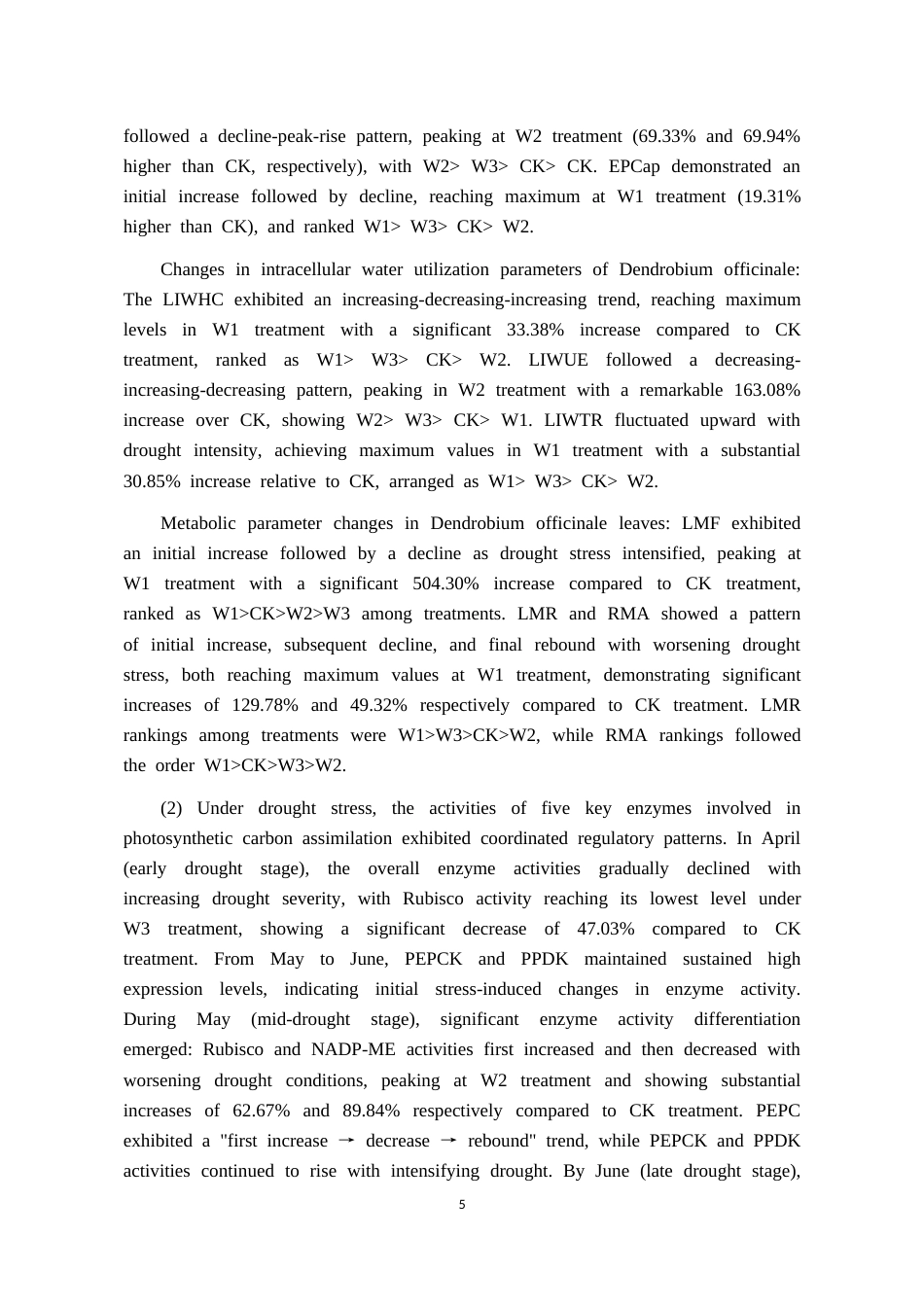26年WH药学 仿野生栽培铁皮石斛干旱生境下电生理及光合碳同化酶活性特征研究15.01-AI14.47-约16729字符.docx_第5页