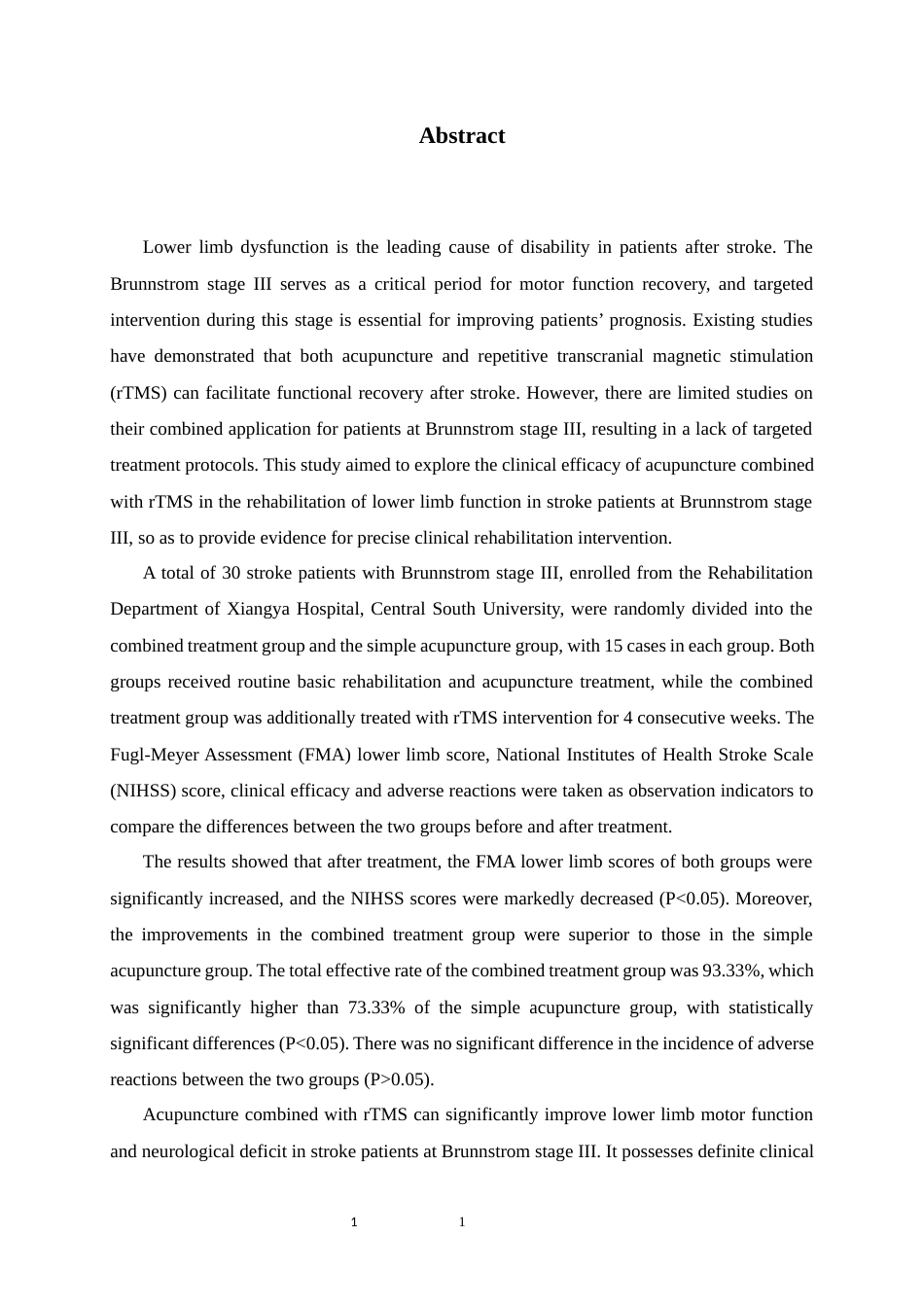26年WH运动康复 针灸联合rTMS对脑卒中Brunnstrom三期患者下肢功能恢复的效果观察19.46-AI1.96-约14794字符.docx_第3页