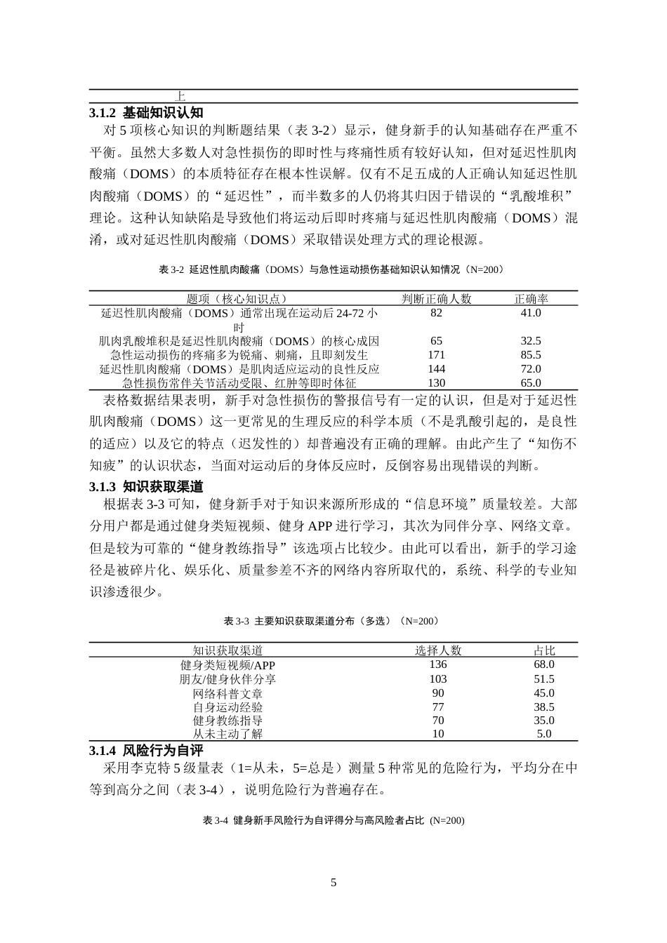 26年WH体育教育 健身新手对延迟性肌肉酸痛与急性运动损伤识别能力的调查分析2.88-AI12.39_1-约13922字符.docx_第9页