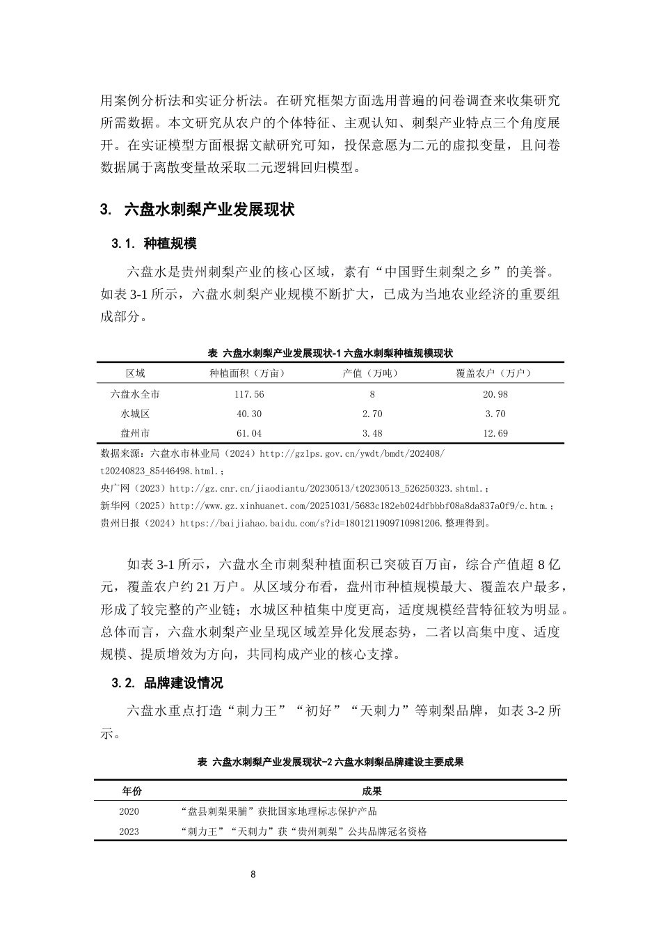 26年WH金融学 特色农产品种植户农业保险投保意愿研究——以贵州六盘水刺梨产业为例10.98-AI1.53-约14673字符.docx_第9页