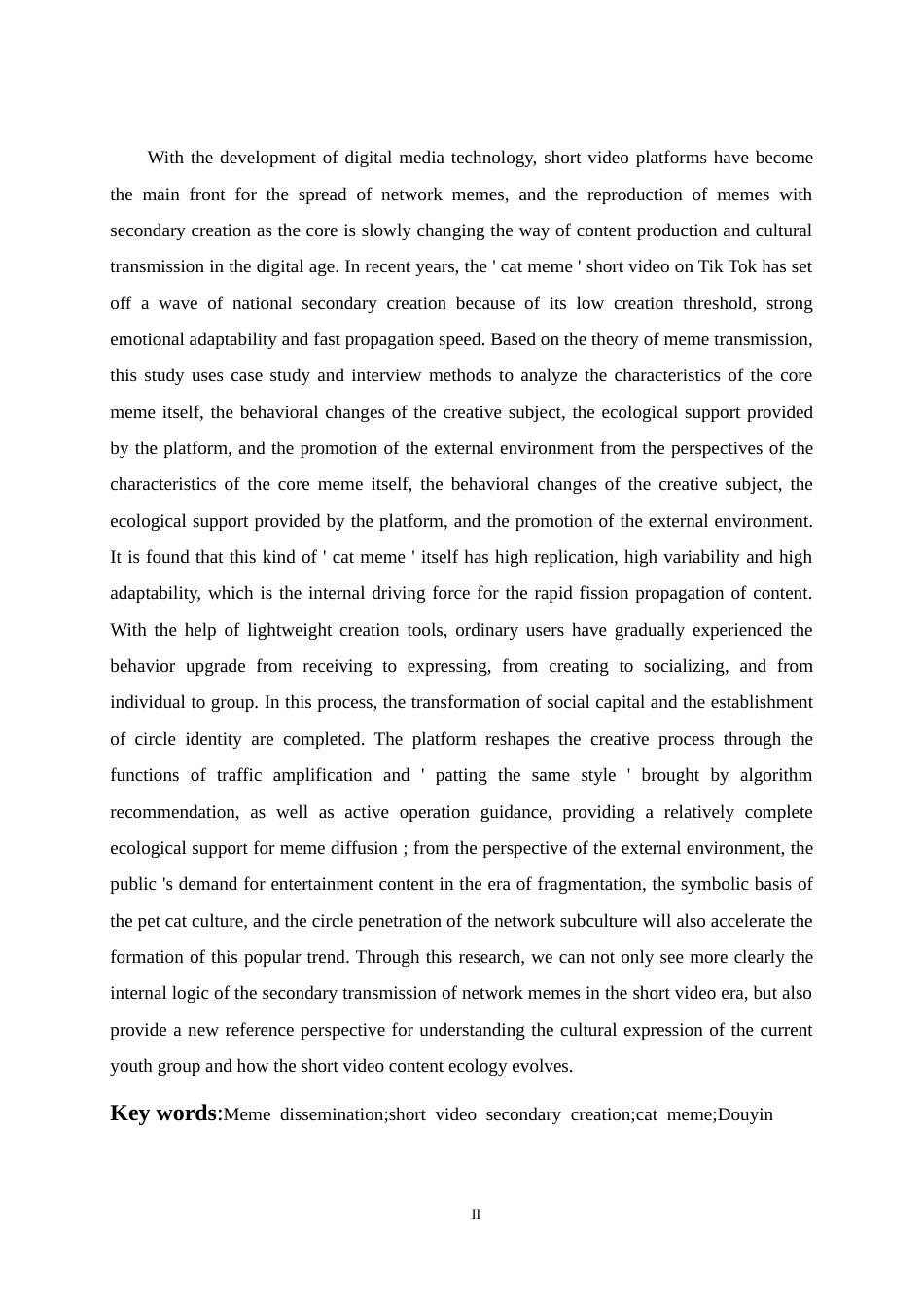 26年WH新闻学 模因传播视域下短视频二次创作爆火的原因分析——以抖音平台“猫meme”为例9.36-AI17.81-约17778字符.docx_第3页