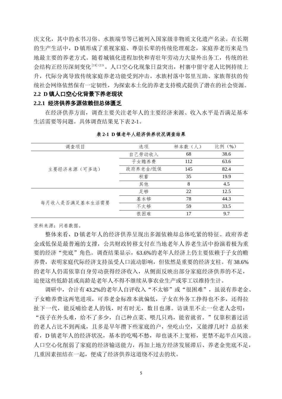 26年WH社会学 人口空心化背景下的农村养老问题研究——以贵州省三都水族自治县D镇为例2.91-AI6.27-约18935字符.doc_第8页