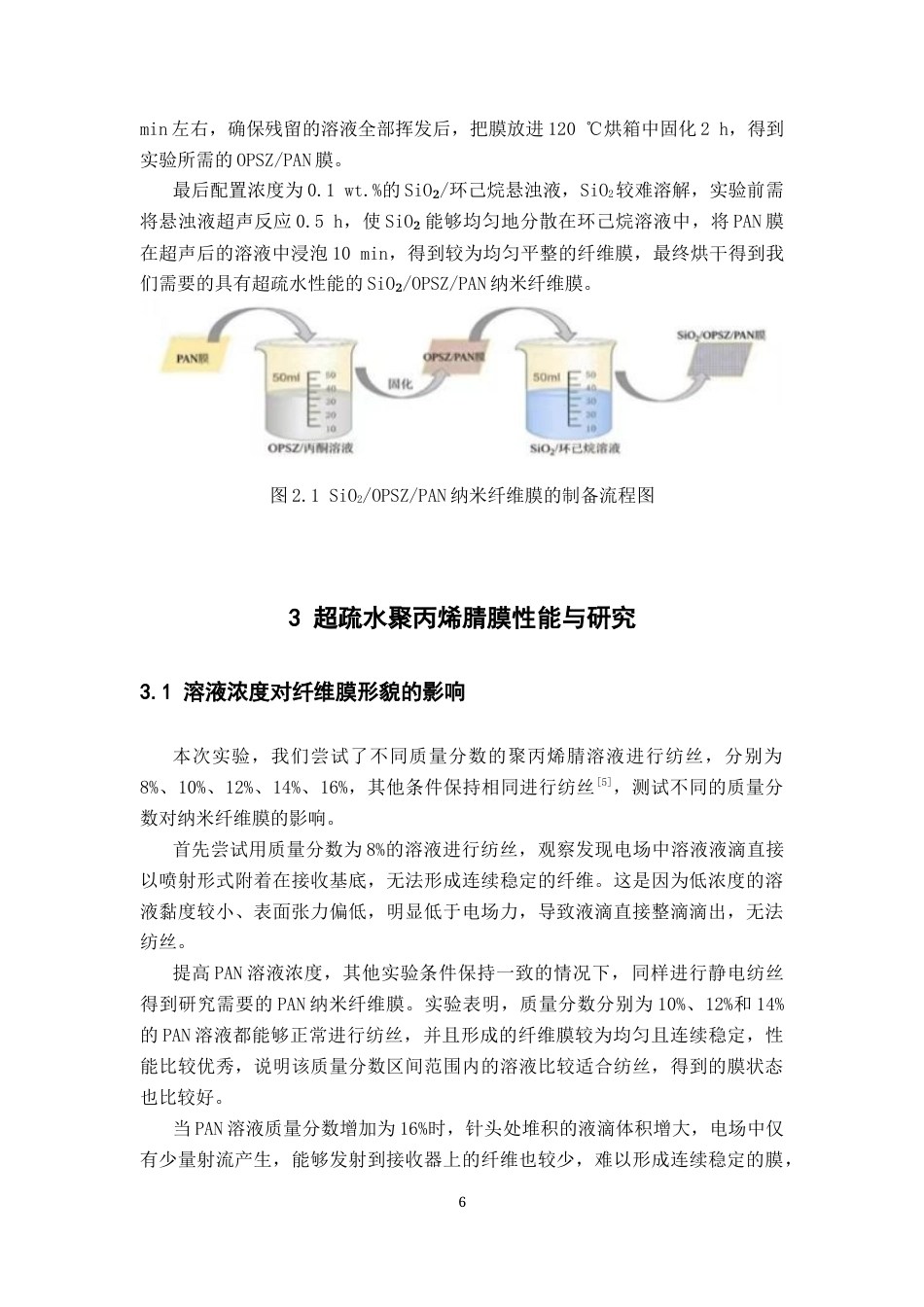 26年WH材料化学 超疏水SiO₂OPSZPAN纤维膜的制备与性能研究16.03-AI10.98-约8682字符.docx_第10页