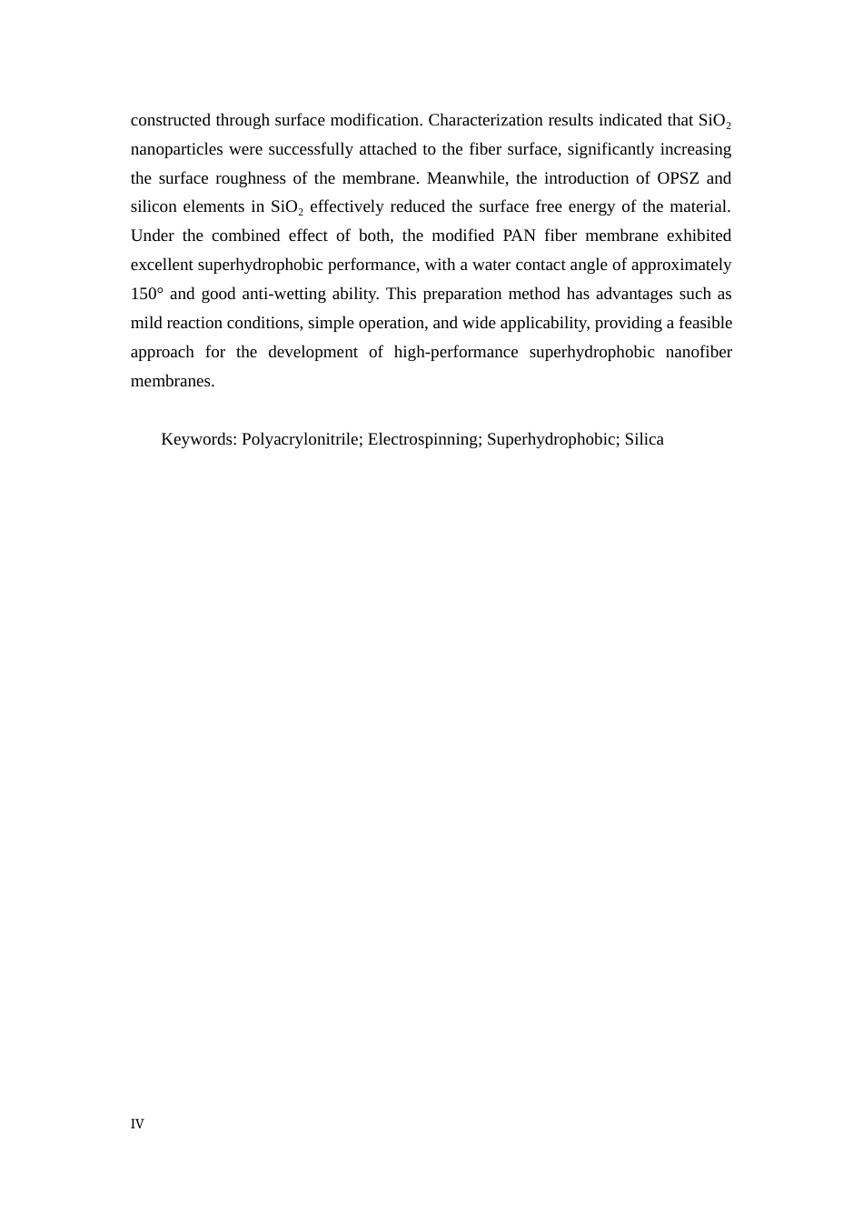 26年WH材料化学 超疏水SiO₂OPSZPAN纤维膜的制备与性能研究16.03-AI10.98-约8682字符.docx_第3页