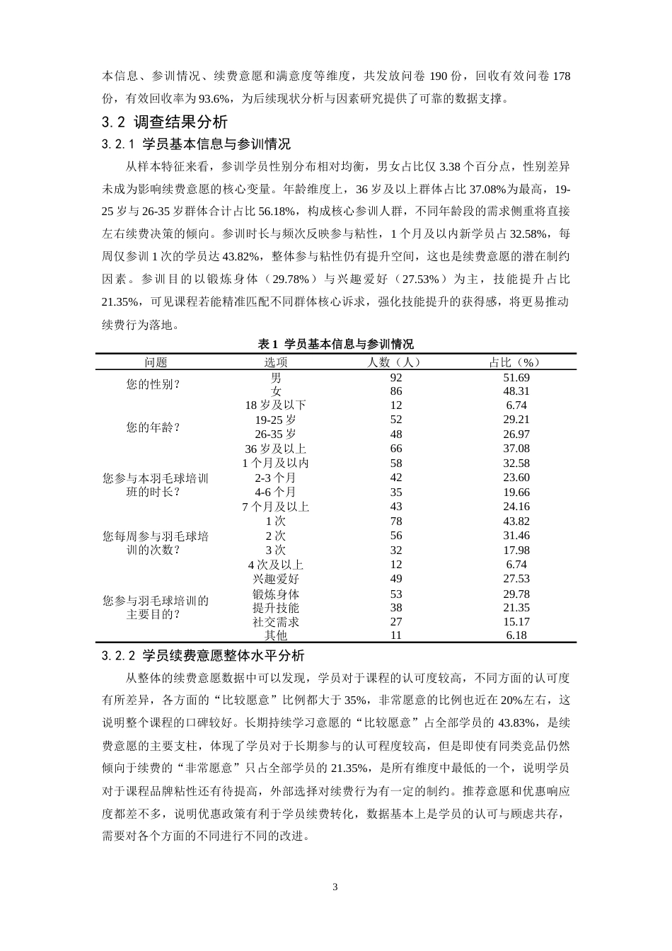 26年WH社会体育指导与管理 影响羽毛球培训班学员续费意愿因素的研究3.92-AI22.27-约9924字符.docx_第6页