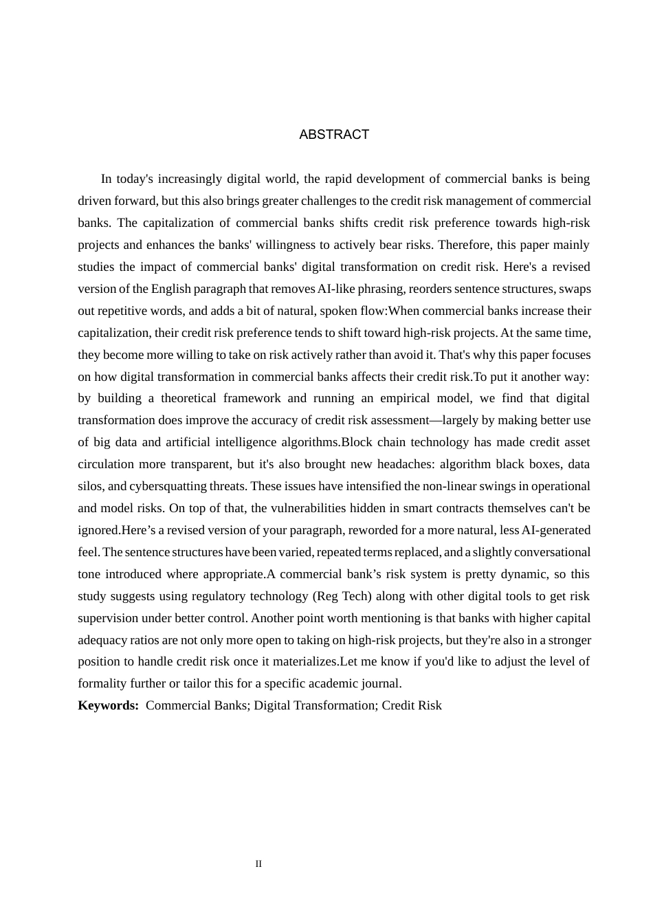 26年WH金融学 商业银行数字化转型对信贷风险的影响研究10.0-AI2.33-约16070字符.docx_第2页