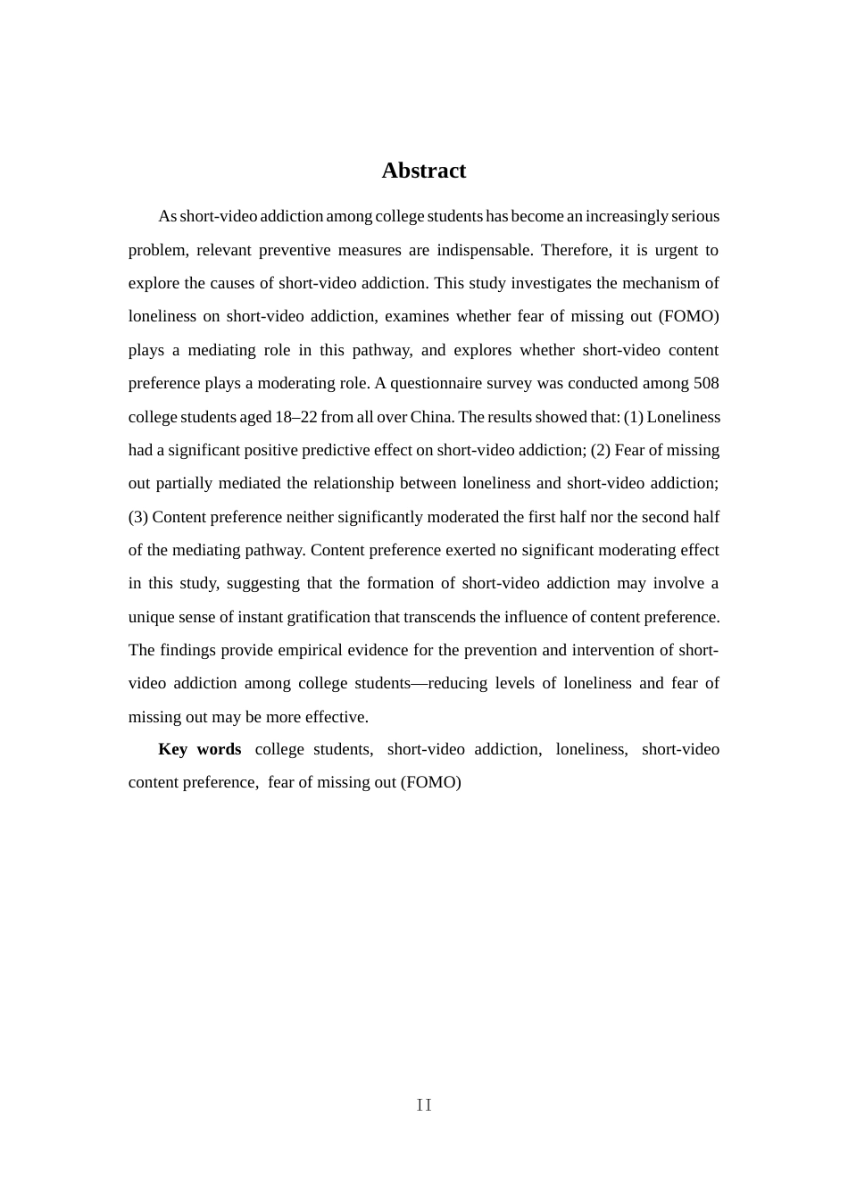 26年WH心理学 孤独感与短视频成瘾：错失恐惧中介及内容偏好的调节22.8-AI15.68-约14770字符.docx_第2页