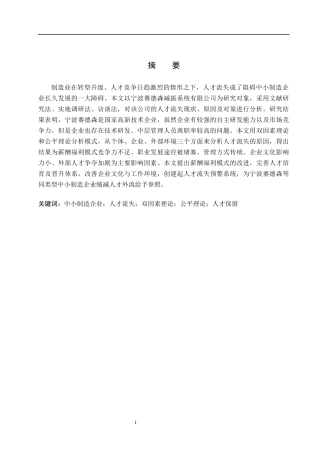 26年WH工商管理 宁波赛德森人才流失原因与对策研究14.2-AI1.1(18113字).docx