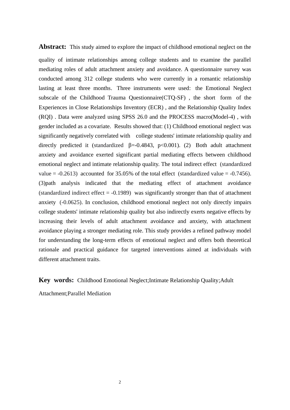 26年WH应用心理学 童年期情感忽视对大学生亲密关系质量的影响：成人依恋的中介作用10.49-AI1.31-约16172字符(15383字).docx_第4页
