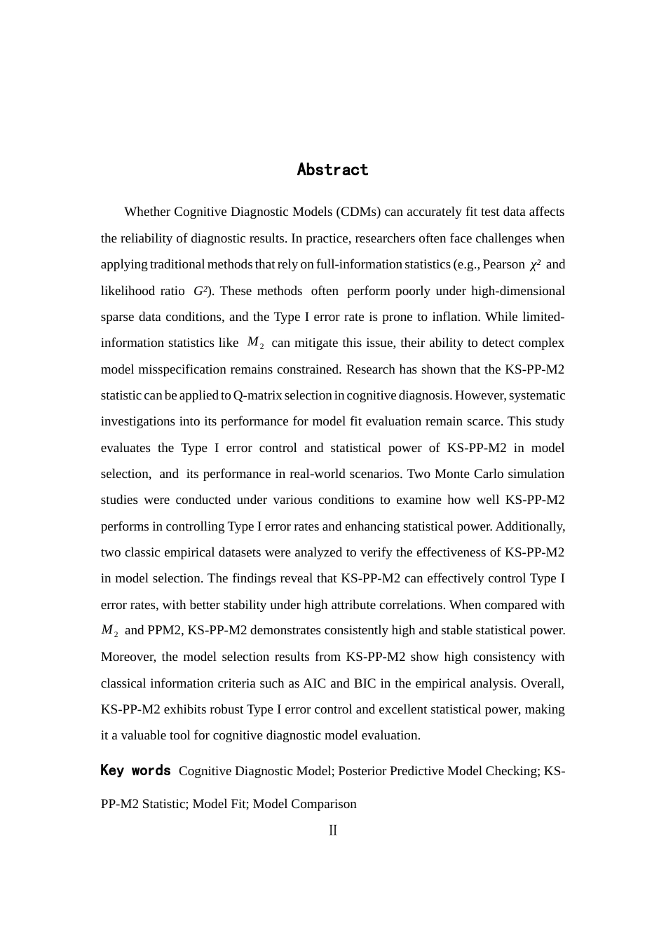 26年WH心理学(计量心理学) 基于KS-PP-M2 统计量的认知诊断模型拟合研究0.75-AI6.59-约20219字符.docx_第2页