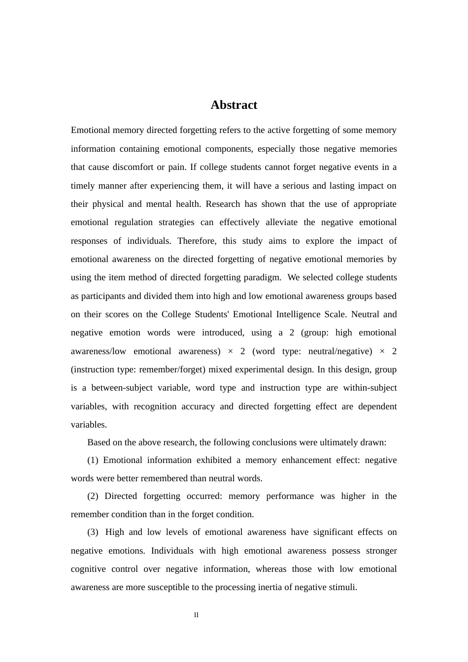 26年WH应用心理学 大学生情绪觉知力高低对负性情绪定向遗忘的影响-AI-约15207字符.docx_第2页