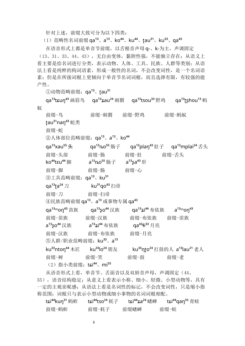 26年WH中国少数民族语言文学 川黔滇苗语望谟话前缀研究0.17-AI1.53_1-约22166字符.docx_第7页