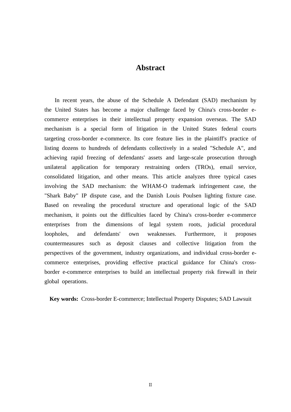 26年WH法学 跨境电商知识产权纠纷应对研究——以美国法院的SAD机制的应对为例19.78-AI28.26-约17793字符.docx_第2页