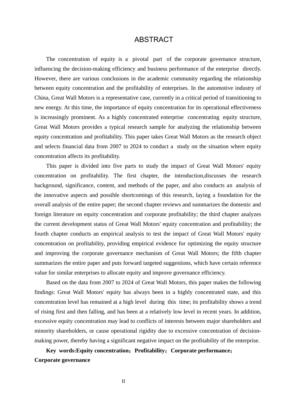 26年WH会计学(ISEC) 股权集中度对企业盈利能力影响分析—以长城汽车为例17.33-AI9.22_1-约15720字符.docx_第2页