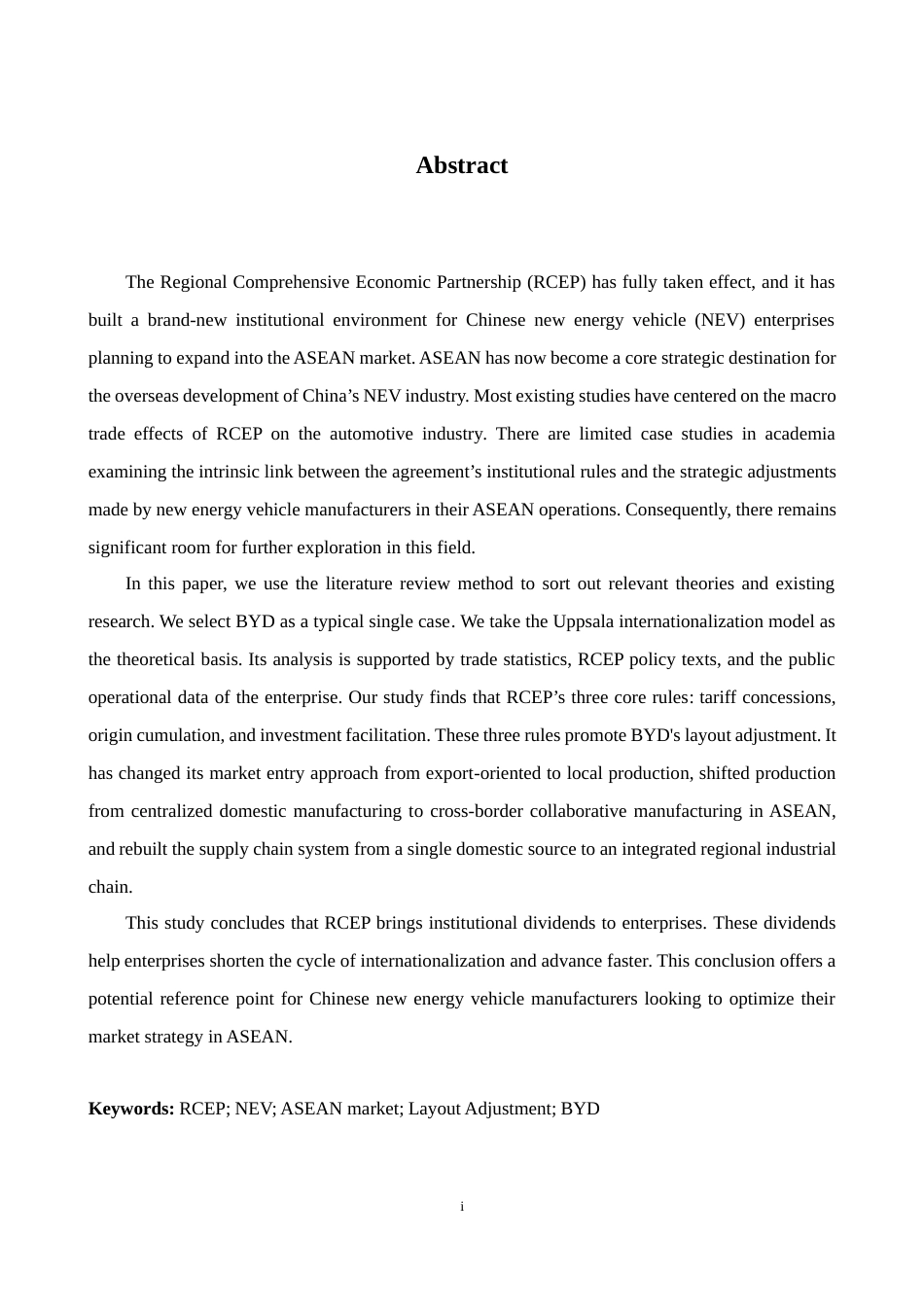 26年WH商务英语(国际金融) R C E P核心规则下中国新能源汽车企业A S E A N布局调整路径研究--以比亚迪D0.56-AI18.63为例-约41779字符.docx_第2页