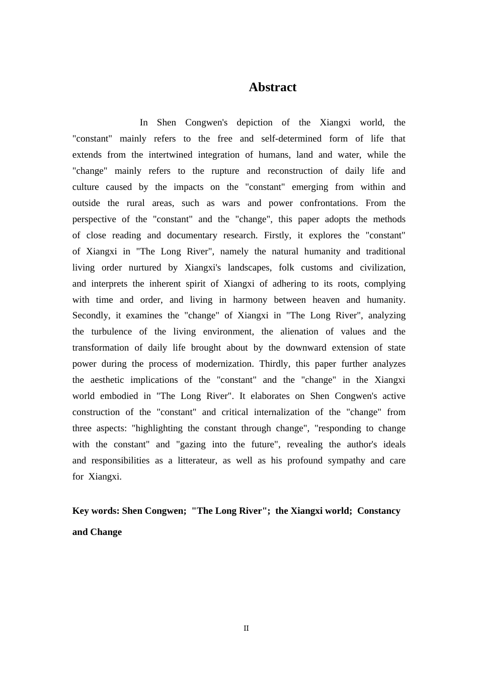 26年WH汉语言文学 沈从文笔下湘西世界的“常”与“变”——以《长河》为考察中心12.17-AI0.0-约15761字符.docx_第2页