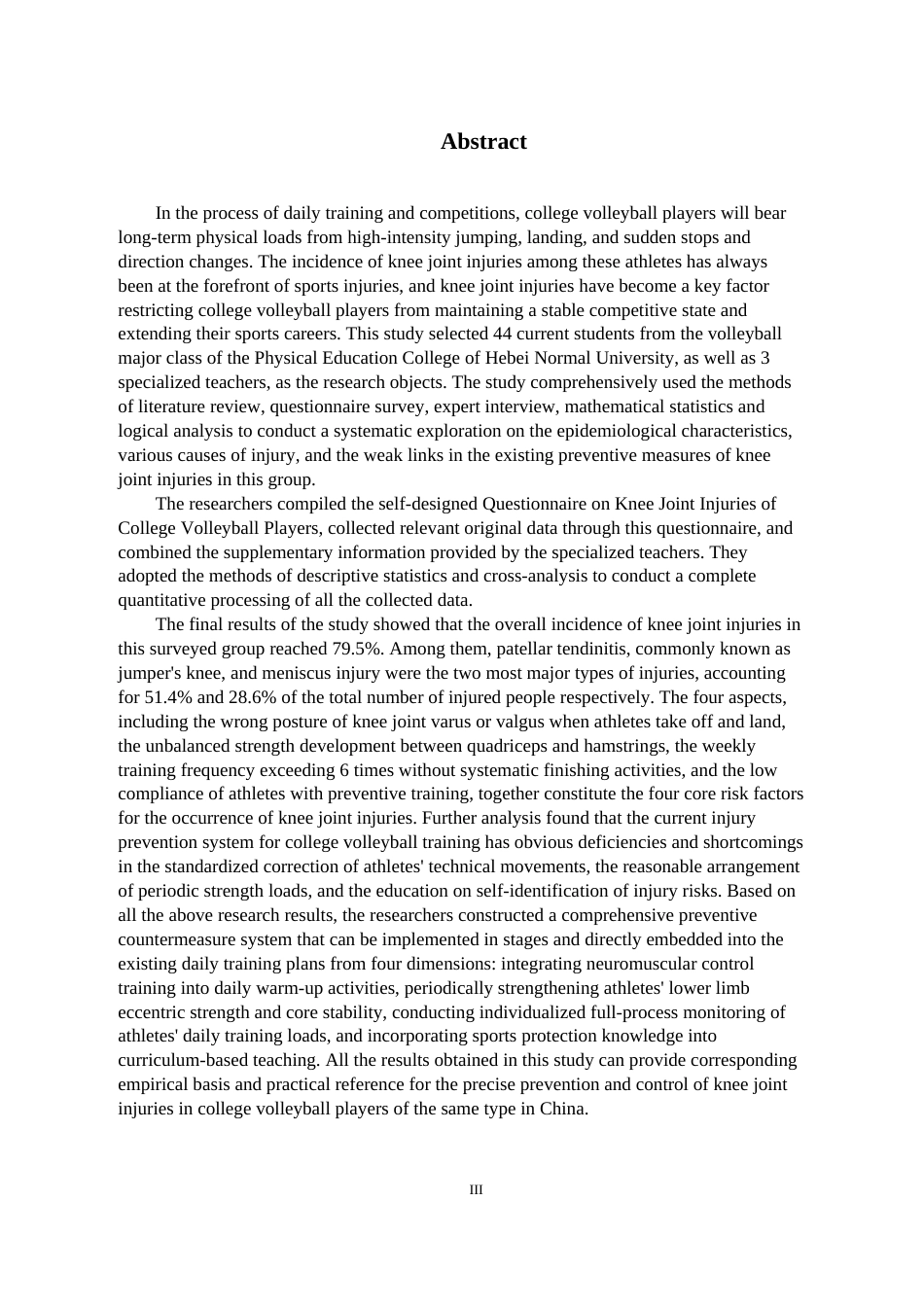 26年WH体育教育 高校排球运动员膝关节损伤成因、预防及对策研究2.43-AI2.17_1-约25189字符.docx_第3页