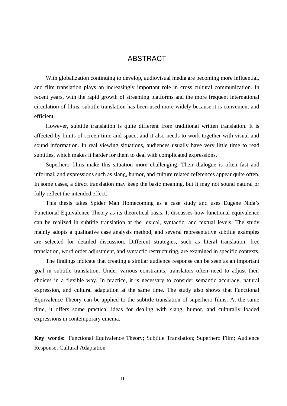 26年WH英语 功能对等理论指导下字幕翻译研究-以《蜘蛛侠-英雄归来》为例(13364字).docx_第3页
